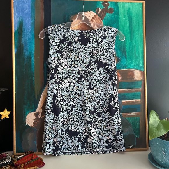 Denver Hayes Floral Short Sleeve Top - Black and White M - Picture 13 of 14